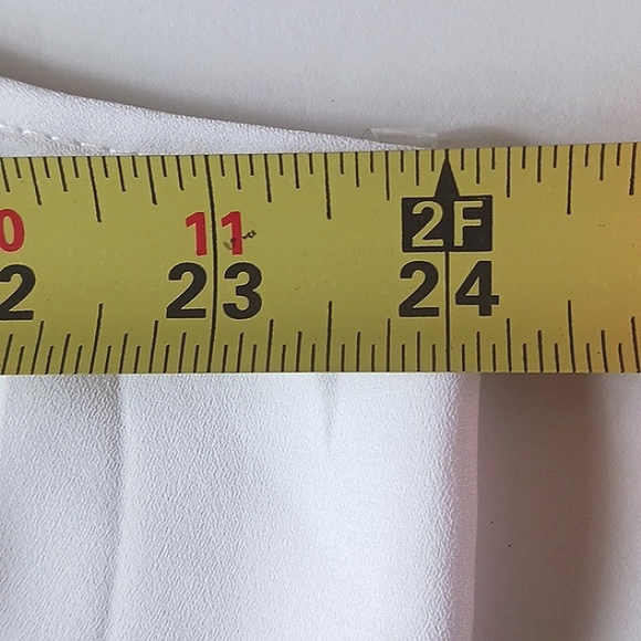 ASHLEY Stewart Mock Neck Sleeveless Draped White Double Button Blouse Size 18/20 - Picture 8 of 10